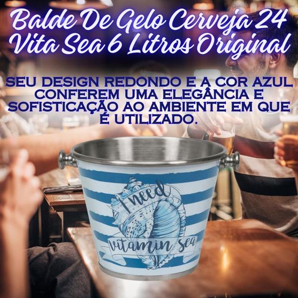 Imagem de Balde De Gelo 6l Vita Sea Original Cerveja Alumínio Original