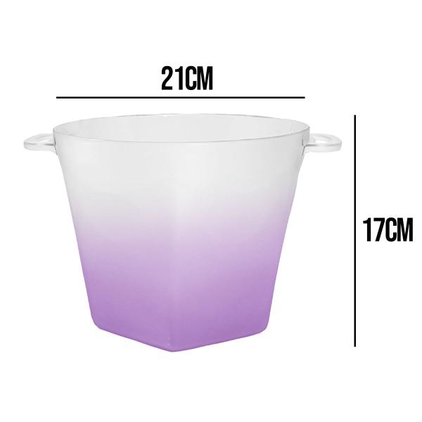 Imagem de Balde de Gelo Acrílico Roxo Degradê - 4250ml