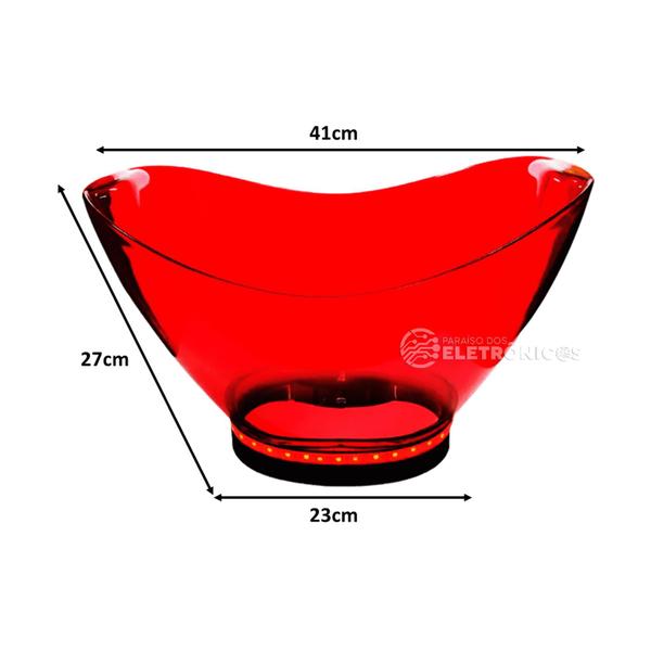 Imagem de Balde De Gelo Com Fita Led Transparente Cerveja Drink Sucesso Nas Recepções AP1016VM