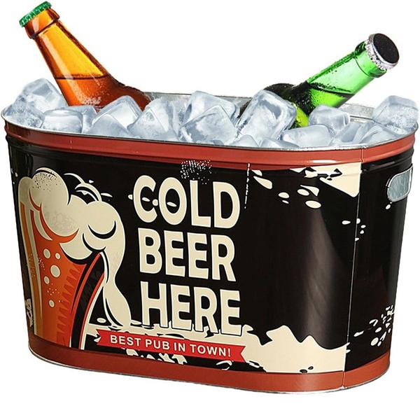Imagem de Balde de gelo Cooling Metal 6Lts Cold Beer Preto - Wincy