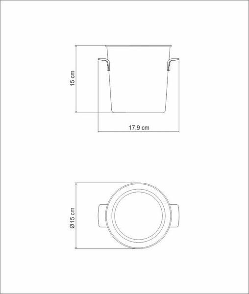 Imagem de Balde de Gelo Cosmos Tramontina em Aço Inox Fosco com Borda em Brilho 14 cm 1,8 L