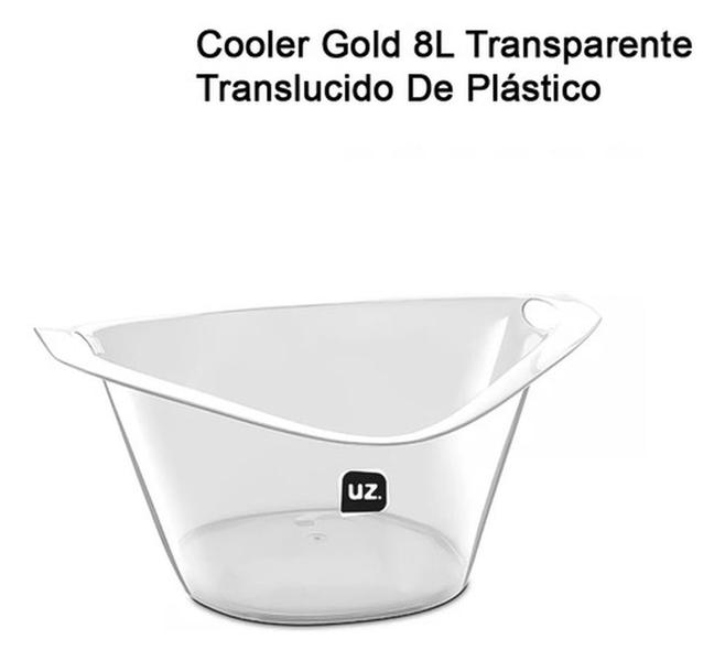 Imagem de Balde De Gelo Gold 8 Litros Transparente Translucido Uz