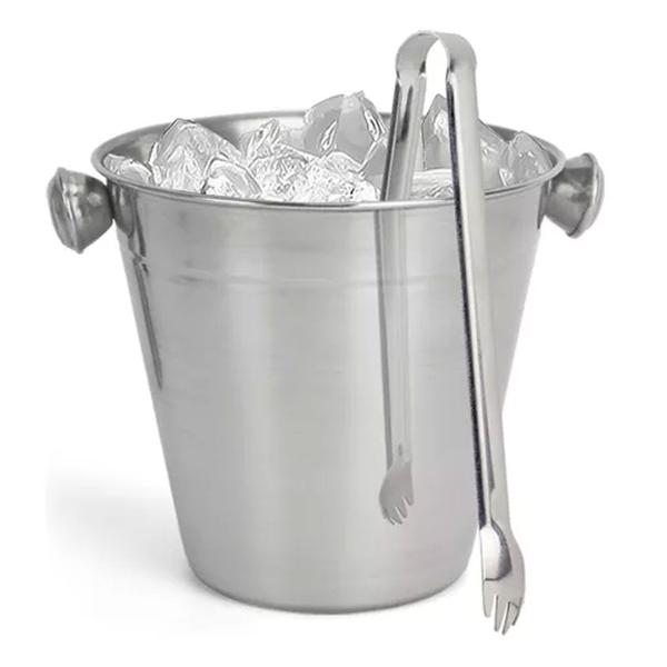 Imagem de Balde De Gelo Inox Com Pegador Para Drink Bebidas Baldinho