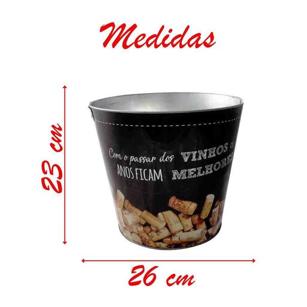 Balde De Gelo Para Vinhos Em Metal Galvanizado 7,6 Litros - Gici Casa Imagem de Balde De Gelo Para Vinhos Em Metal Galvanizado 7,6 Litros