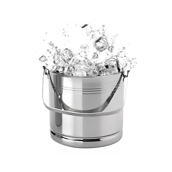 Balde De Gelo Pequeno Aço Inox Com Pegador e Bandeja Separadora Para Bebidas Whisky Drinks Kehome Imagem de Balde De Gelo Pequeno Aço Inox Com Pegador e Bandeja Separadora Para Bebidas Whisky Drinks Kehome