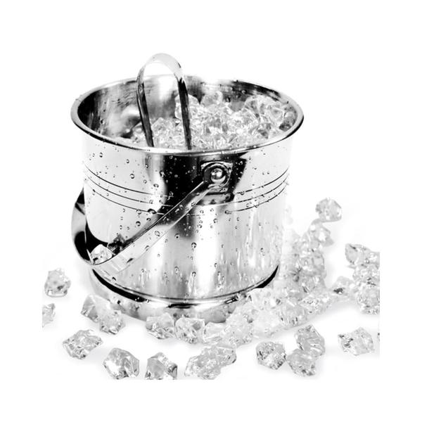 Balde De Gelo Pequeno Aço Inox Com Pegador e Bandeja Separadora Para Bebidas Whisky Drinks Kehome Imagem de Balde De Gelo Pequeno Aço Inox Com Pegador e Bandeja Separadora Para Bebidas Whisky Drinks Kehome