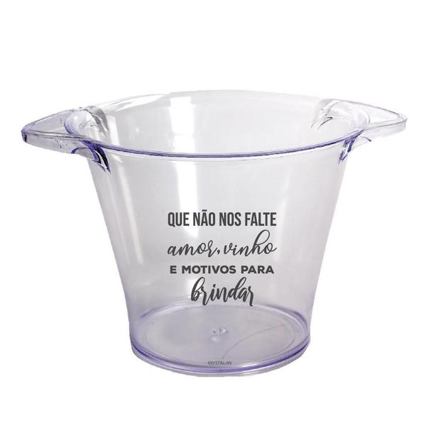 Imagem de Balde De Gelo Personalizado Amor Vinho E Motivos