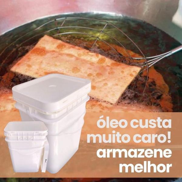 Imagem de Balde Fermentador De 20L Retangular - Kit 04 Pçs Lacre