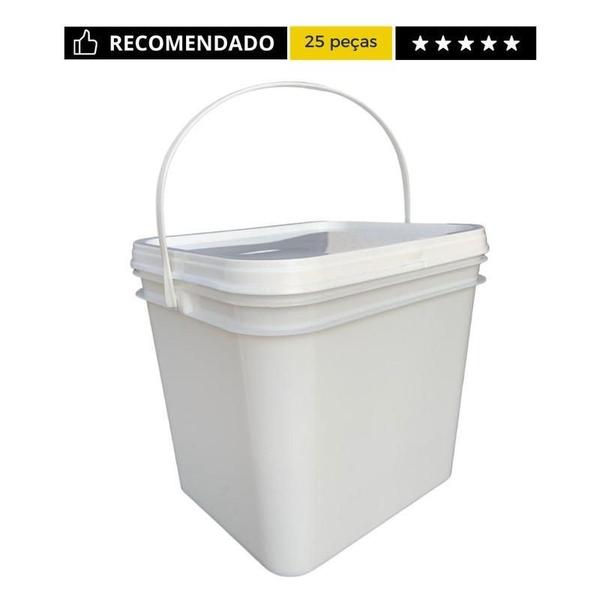 Imagem de Balde Fermentador De Cerveja 3.6L Retang Com Tampa25Un