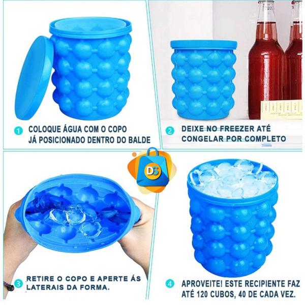 Imagem de Balde Forma De Gelo Silicone Ice Magic