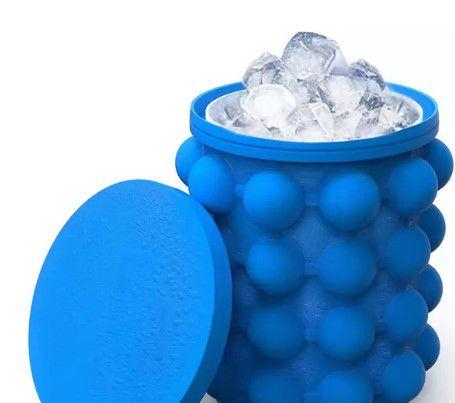 Imagem de Balde Forma Gelo Silicone Porta Latas Garrafa