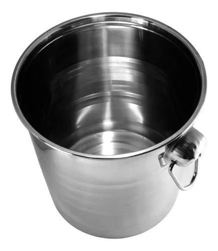 Imagem de Balde Gelo Champagne Cerveja Grande Aço Inox Duas Alças 8 Litros Ke Home