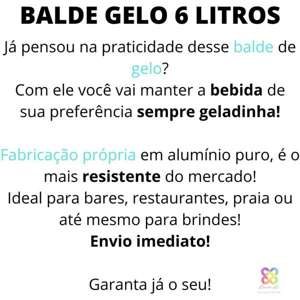 Imagem de Balde gelo em aluminio reforçado