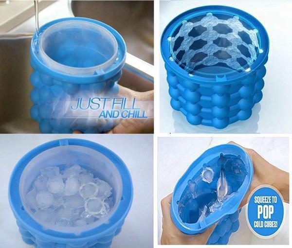 Imagem de Balde Gelo Silicone Ice Magic Cube ul 13cm - 120 Cubos