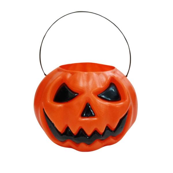 Imagem de Balde Halloween Abóbora com Alça 18cm x 13cm