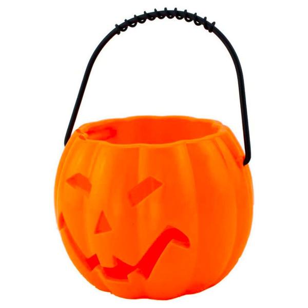 Imagem de Balde Halloween Abóbora LED Pequeno com Som e Luzes