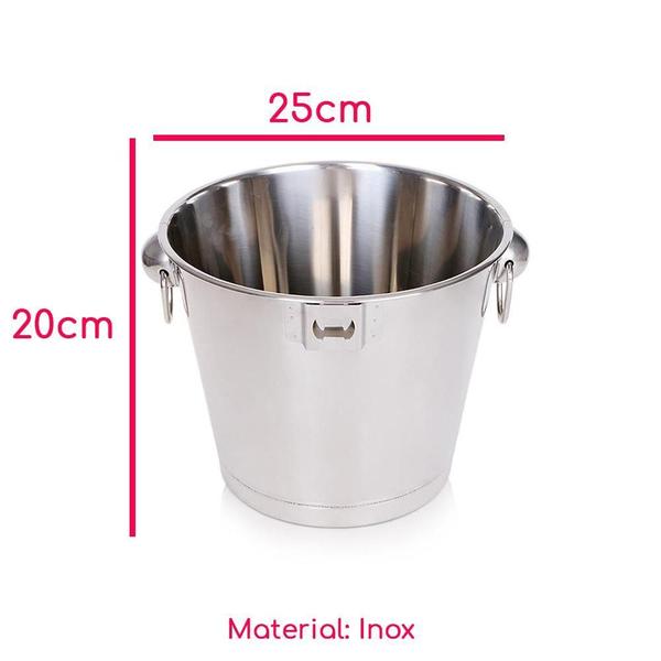 Imagem de Balde Inox Gelo Bar Cerveja com Abridor 6l Class Home