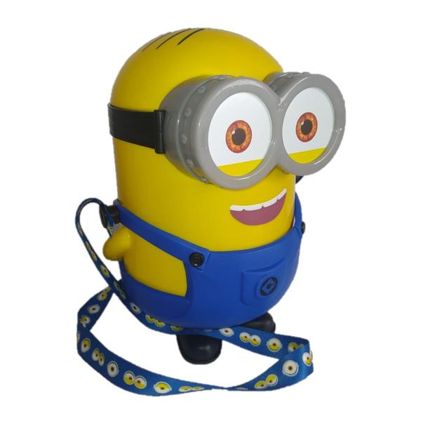 Imagem de Balde Minions Cinemark formato Boneco 3d Meu Malvado Favorito 4 Pote Pipoca Amarelo tampa basculante