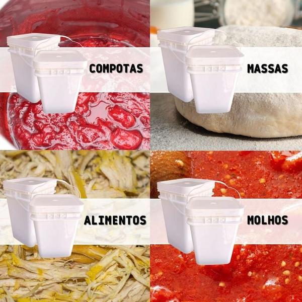 Balde Para Bicarbonato De Sódio De 20L Retang - Nastripack Imagem de Balde Para Bicarbonato De Sódio De 20L Retang