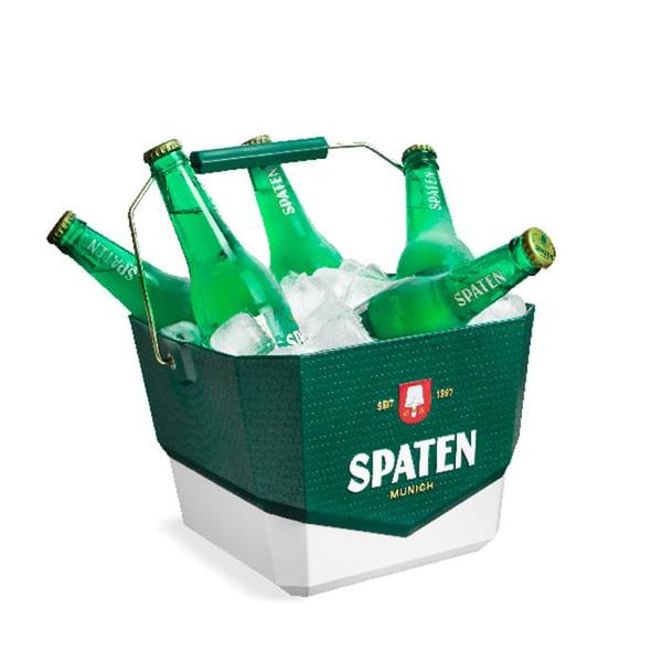 Imagem de Balde para Cerveja Retangular Spaten Munich - Alumiart Falcão