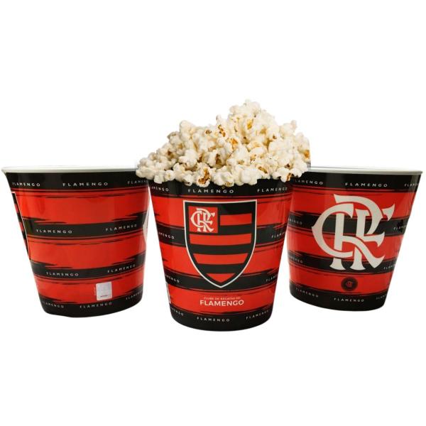 Imagem de Balde Para Pipoca Grande 2,5l Time Escudo Flamengo Oficial