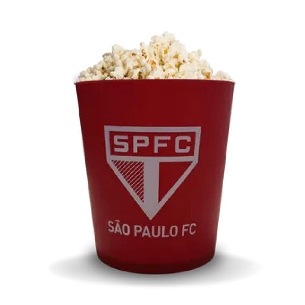 Imagem de Balde para pipoca são paulo vermelho oficial 3l 3 litros