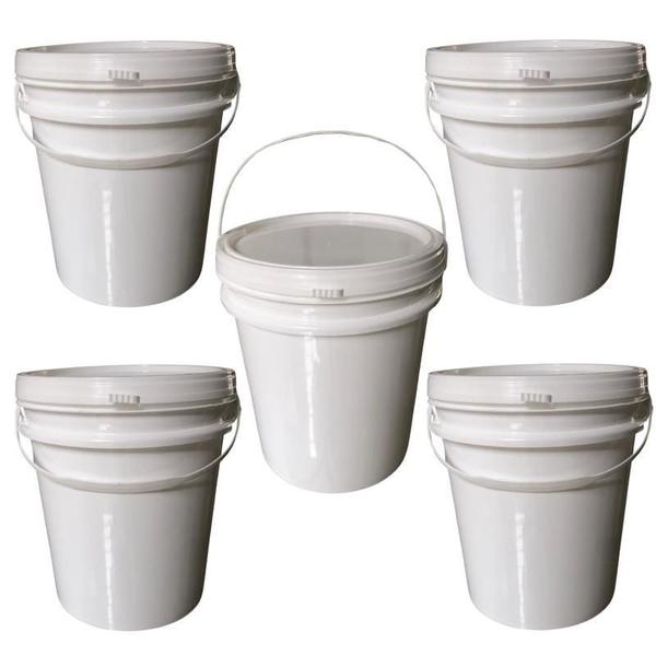 Balde Para Tirar Agua De Poço 5L Com Tampa 5 Pçs - Nastripack Imagem de Balde Para Tirar Agua De Poço 5L Com Tampa 5 Pçs