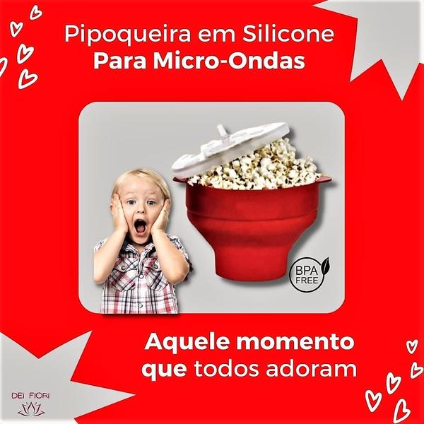 Imagem de Balde Pipoqueira Silicone Para Micro-ondas Retrátil Sem Óleo