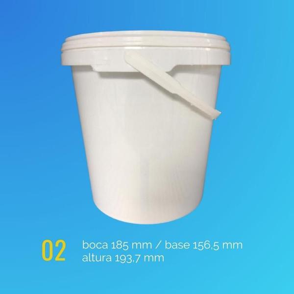Imagem de Balde Plástico 3.6L com Tampa Lacre - Atóxico e BPA Free