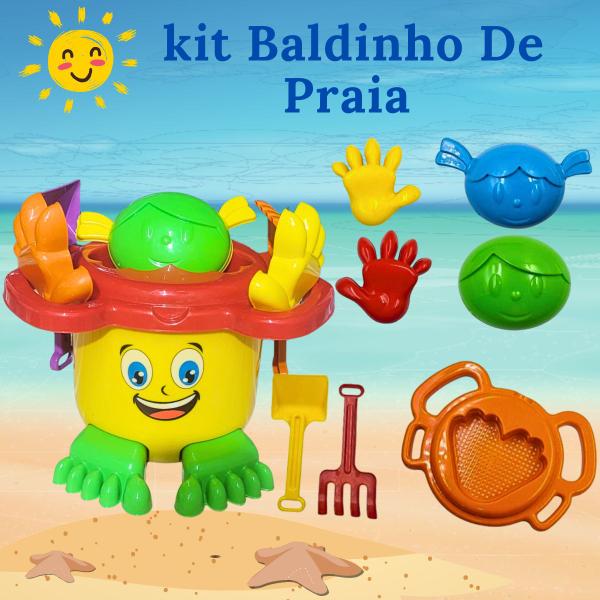 Imagem de Balde praia Areia Brinquedo De Praia Kit Baldinho Infantil