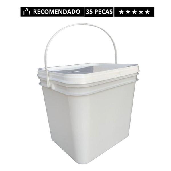 Imagem de Balde Retang 3.6Lts Fermentador Atóxico -35 Pçs