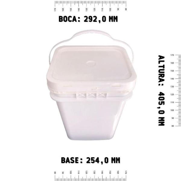 Balde Retangular E Alça 20 Litros Retangular - Nastripack Imagem de Balde Retangular E Alça 20 Litros Retangular