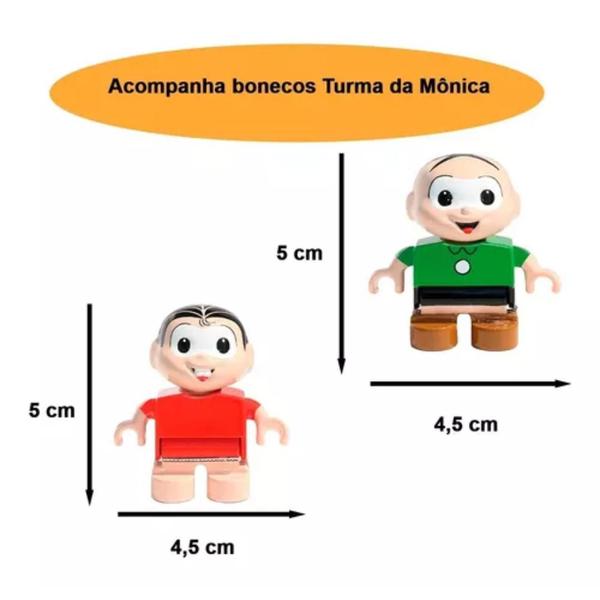 Balde Turma da Mônica Blocos de Montar 44 peças c/ Boneco - Monte Líbano Imagem de Balde Turma da Mônica Blocos de Montar 44 peças c/ Boneco