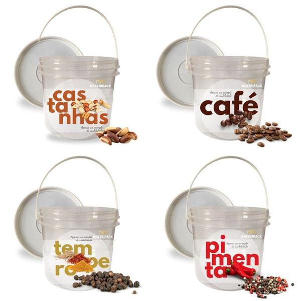 baldes transparente de plastico 3 Pçs - Nastripack Imagem de baldes transparente de plastico 3 Pçs