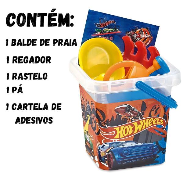 Imagem de Baldinho De Praia Hot Wheels Com Acessórios 82746 - FUN