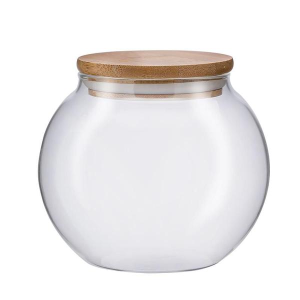 Imagem de Baleiro Borosilicato com Tampa Bambu 800ml Vitrizi 20792