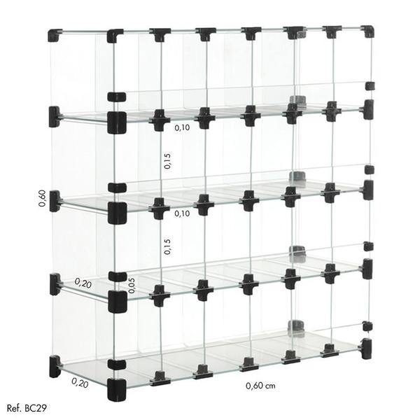 Imagem de Baleiro Comercial Modulado em Vidro - 0,60 x 0,60 x 0,20