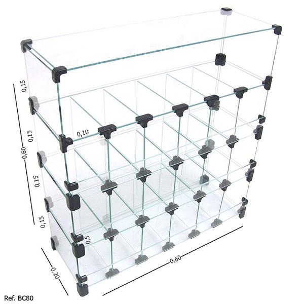 Imagem de Baleiro Expositor Modulado em Vidro - 0,60x 0,60 x 0,20