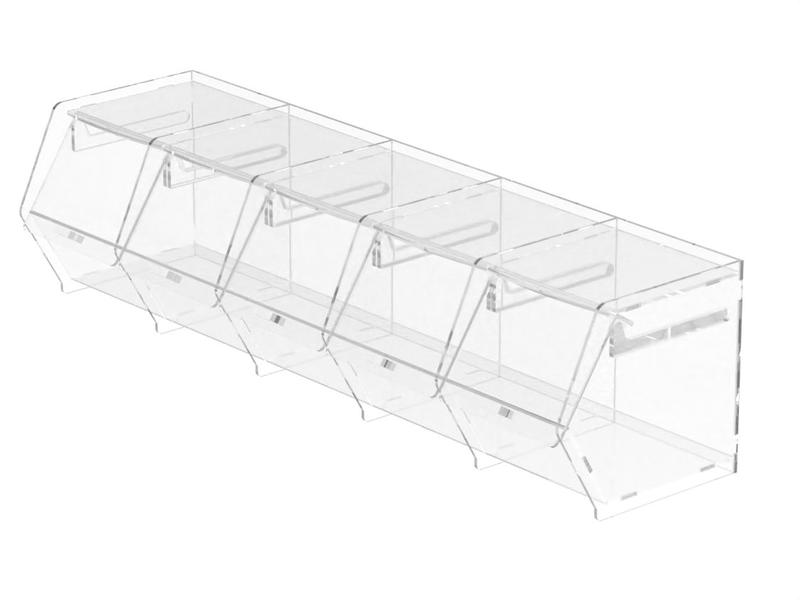 Imagem de Baleiro Idealle em Acrílico Cristal com 5 Nichos  Horizontal