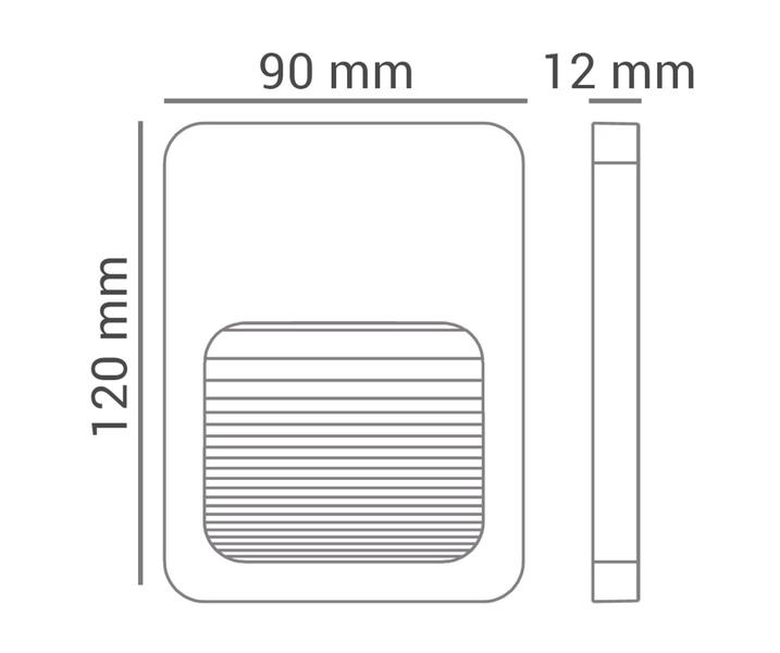 Imagem de Balizador 4x2 Sobrepor Led Fit Slim 2w Parede Escada Muro