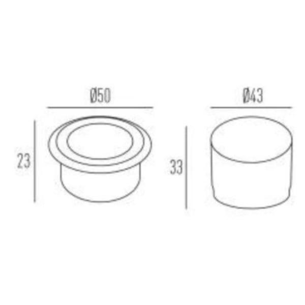 Imagem de Balizador Coin Mini Inox 0,3w 2700k Quente Ip66 Interlight