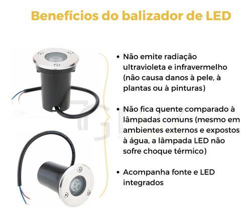 Imagem de Balizador De Solo Led 1w 3000k Bivolt 