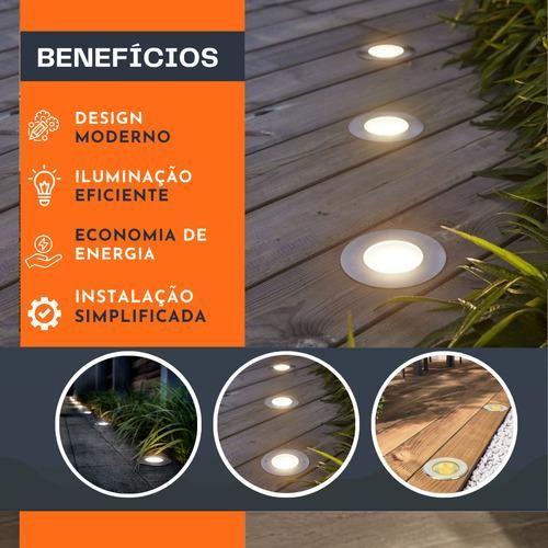 Imagem de Balizador De Solo Spot Led Chão Jardim 5w Embutir Blindado