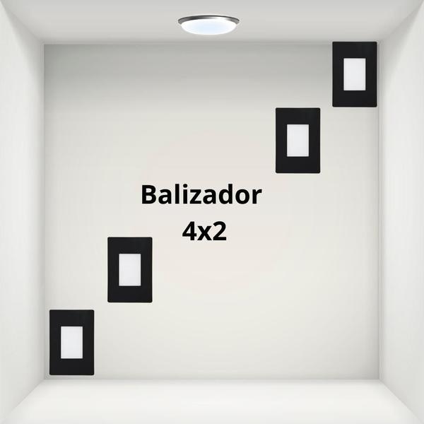 Imagem de Balizador Embutir em caixa 4x2 - Preto