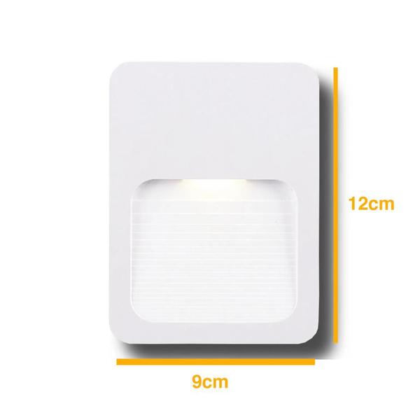 Imagem de Balizador Embutir Lâmpada Led Parede Branco Quente 12cm 2W