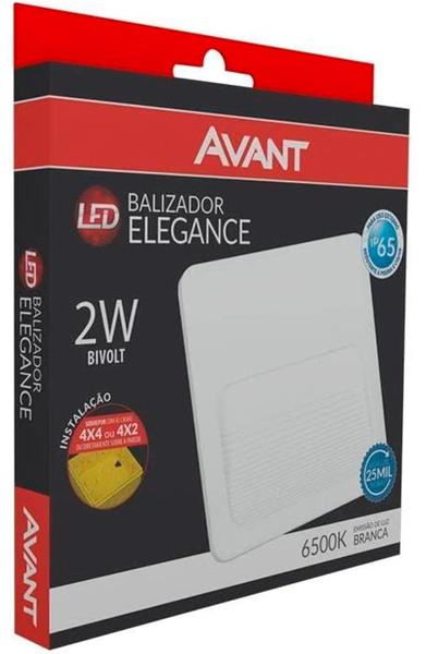 Imagem de Balizador Led 2w Sobrepor Lâmpada Para Escadas Branco Frio