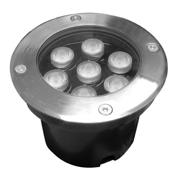 Imagem de Balizador Led Luminária Chão Piso 7w Embutir Ip67 Ø12cm