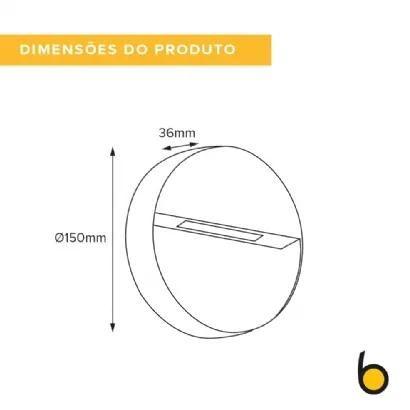 Balizador LED Redondo Brilia Imagem de Balizador LED Redondo Brilia