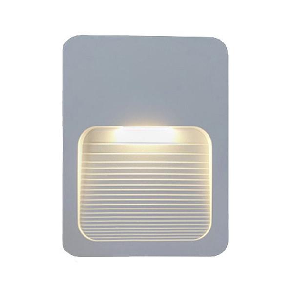 Imagem de Balizador Sobrepor Led Fit Slim 2w Bivolt Parede Escada Muro Branco