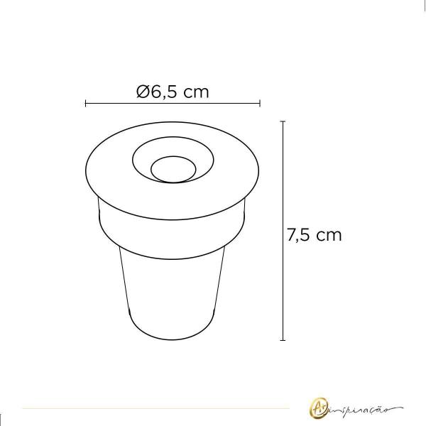 Imagem de Balizador Solo Spot Embutir Blindado Inox Led 4000K 3W Ip67